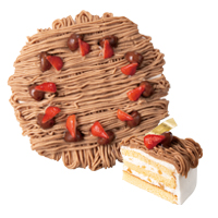 秋薫るモンブランショートケーキ